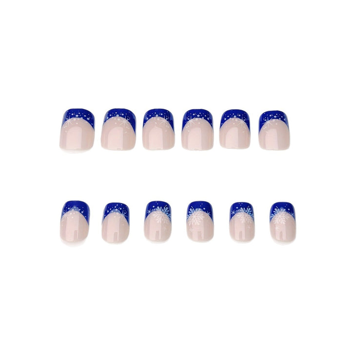 Glittering artificial nails in winter snowflake design Kalsten