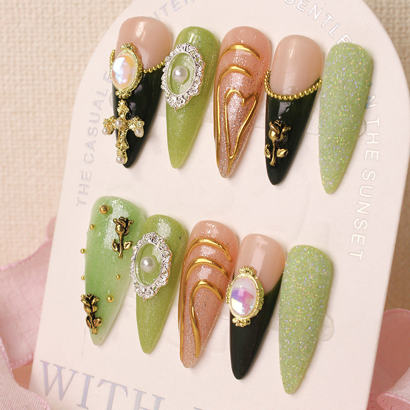 Artificial nail set with luxurious decorations Kalsten