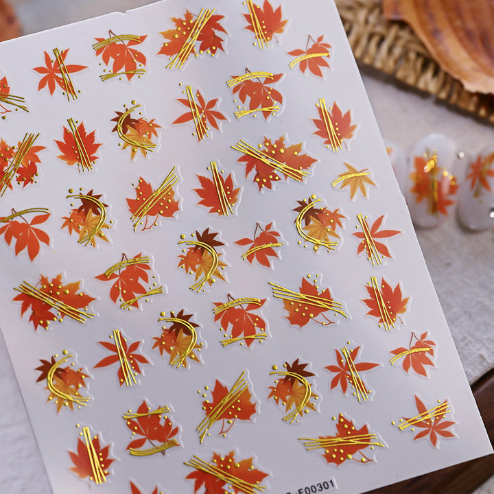 Autumn Leaf Nail Art Stickers