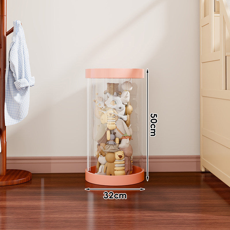 Vertical Transparent Plush Toy Storage Cylinder Organizer