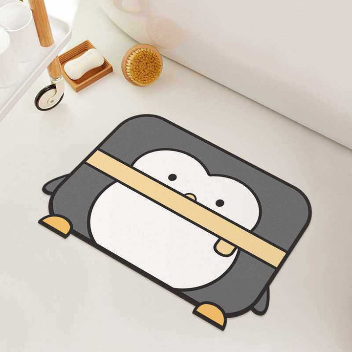 Playful Penguin Bath Mat