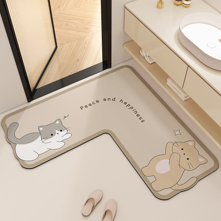 Cute Cartoon-Themed Bath Mat