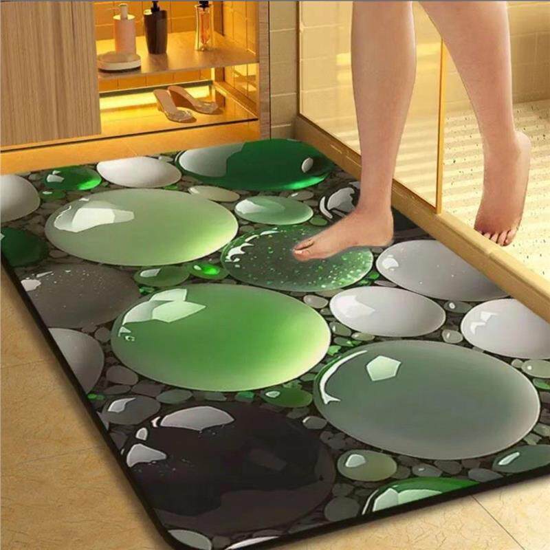 Natural Stone Patterned Bath Mat Kalsten