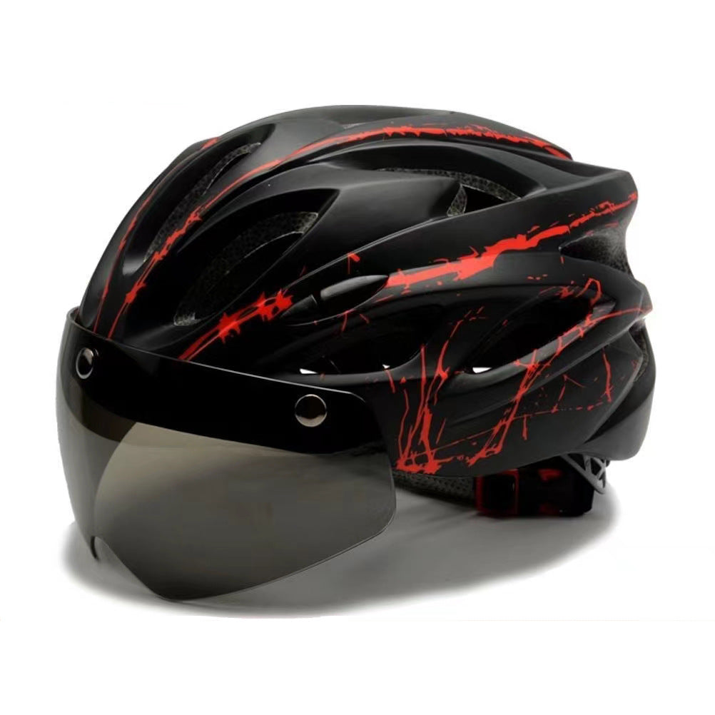 Bicycle helmet with integrated sun visor and optimal ventilation Kalsten