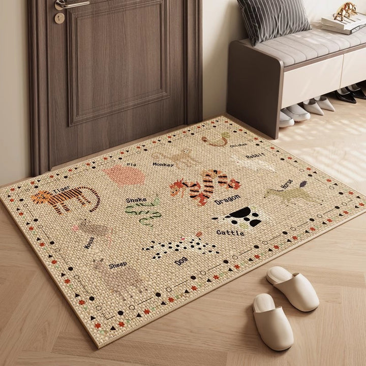 Playful Circus-Themed Door Mat