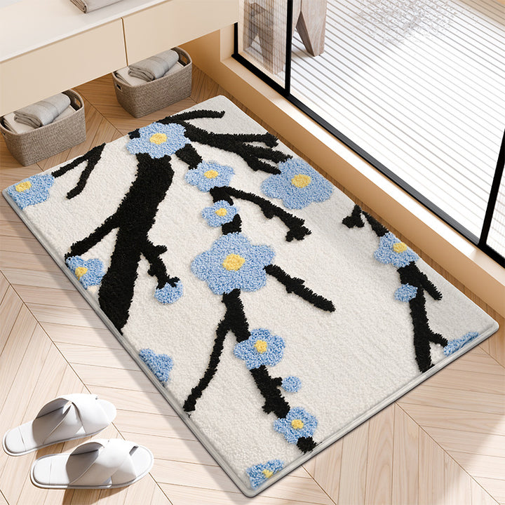 Floral Design Bath Mat Kalsten