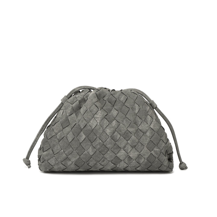 Elegant Woven Leather Bucket Bag Kalsten
