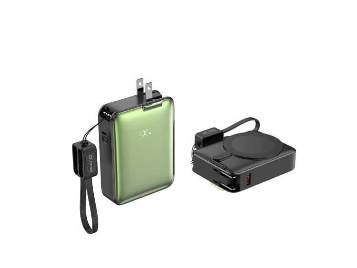 Portable power bank with integrated magnetic charger and smart LED display Kalsten