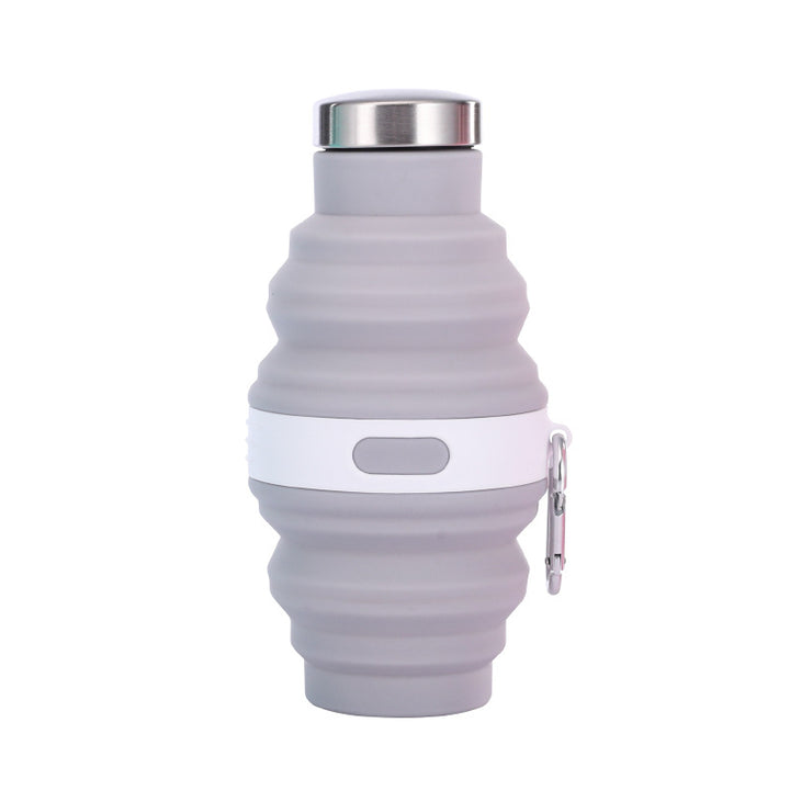 Women's collapsible silicone water bottle with carabiner Kalsten