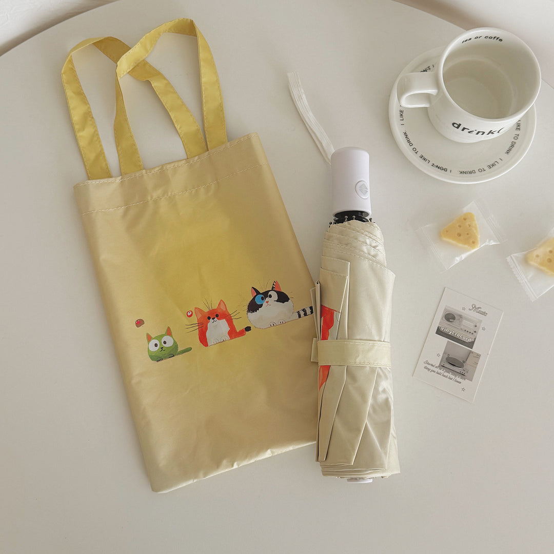 Ladies Folding Umbrella with Loving Animal Designs Kalsten