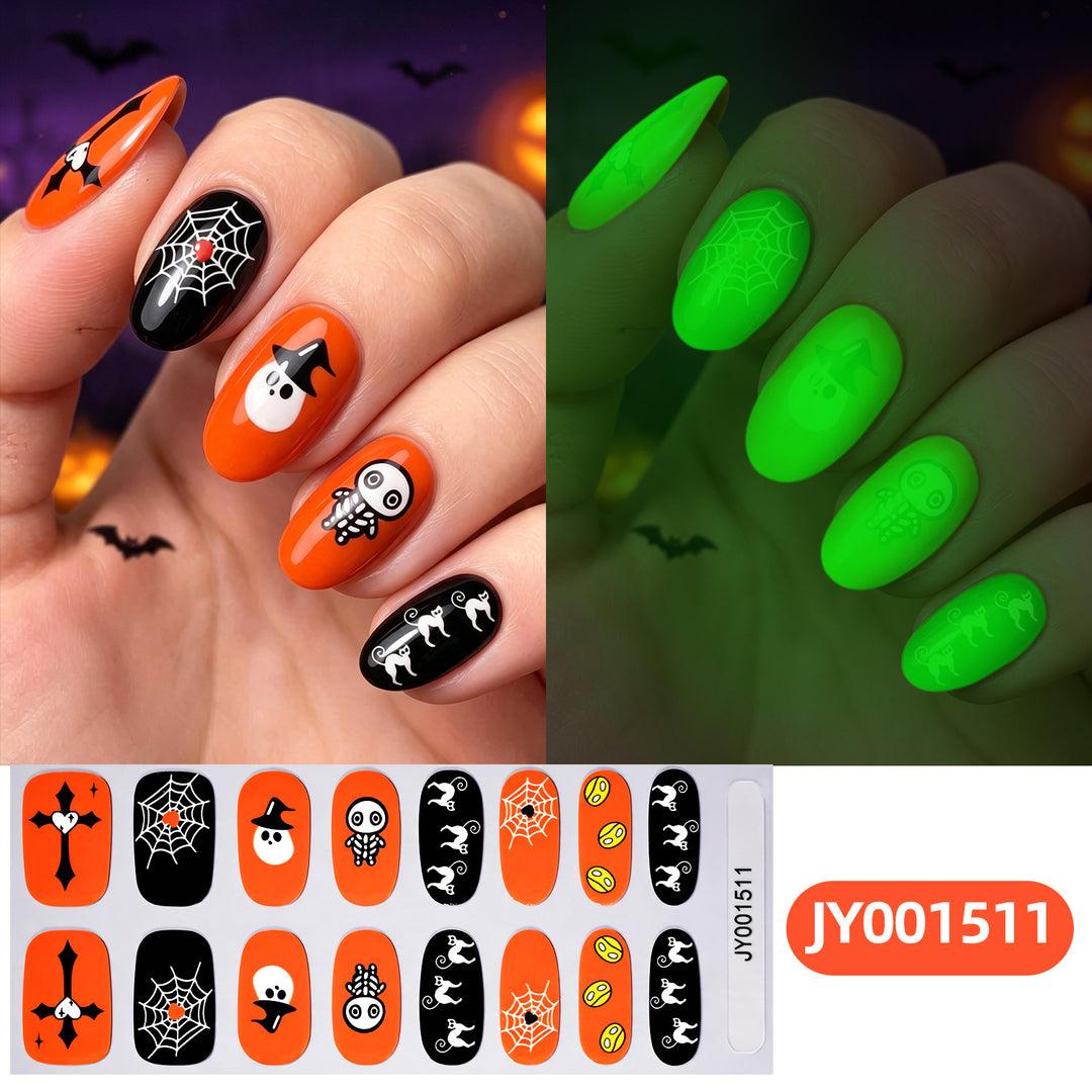 Glow-in-the-Dark Halloween Nail Art Stickers
