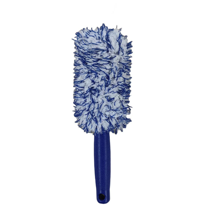 Microfiber Long-Handled Wheel And Rim Cleaning Brush With Plush Chenille Head