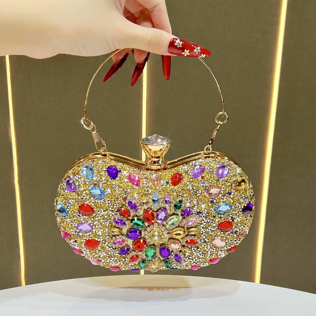 Ornate Crystal-Embellished Evening Clutch