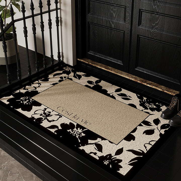 Floral Design Decorative Entrance Mat