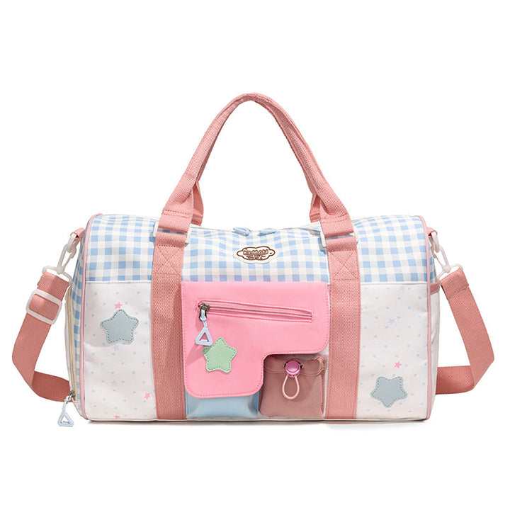 Playful Patterned Carryall Duffle Bag Kalsten