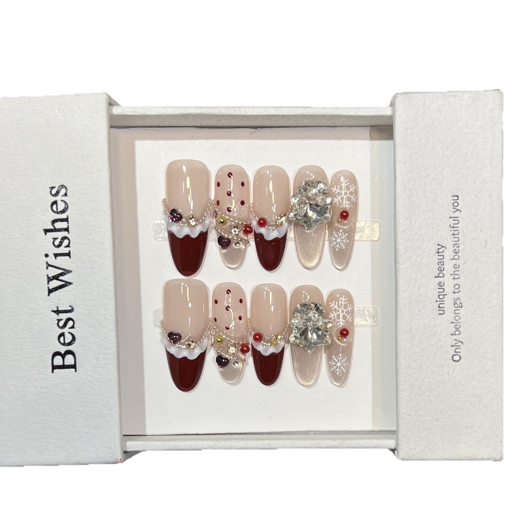 Festive-Themed Press-On Nail Art Set Kalsten