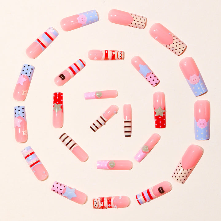 Playful Character Acrylic Nail Art Extensions Kalsten