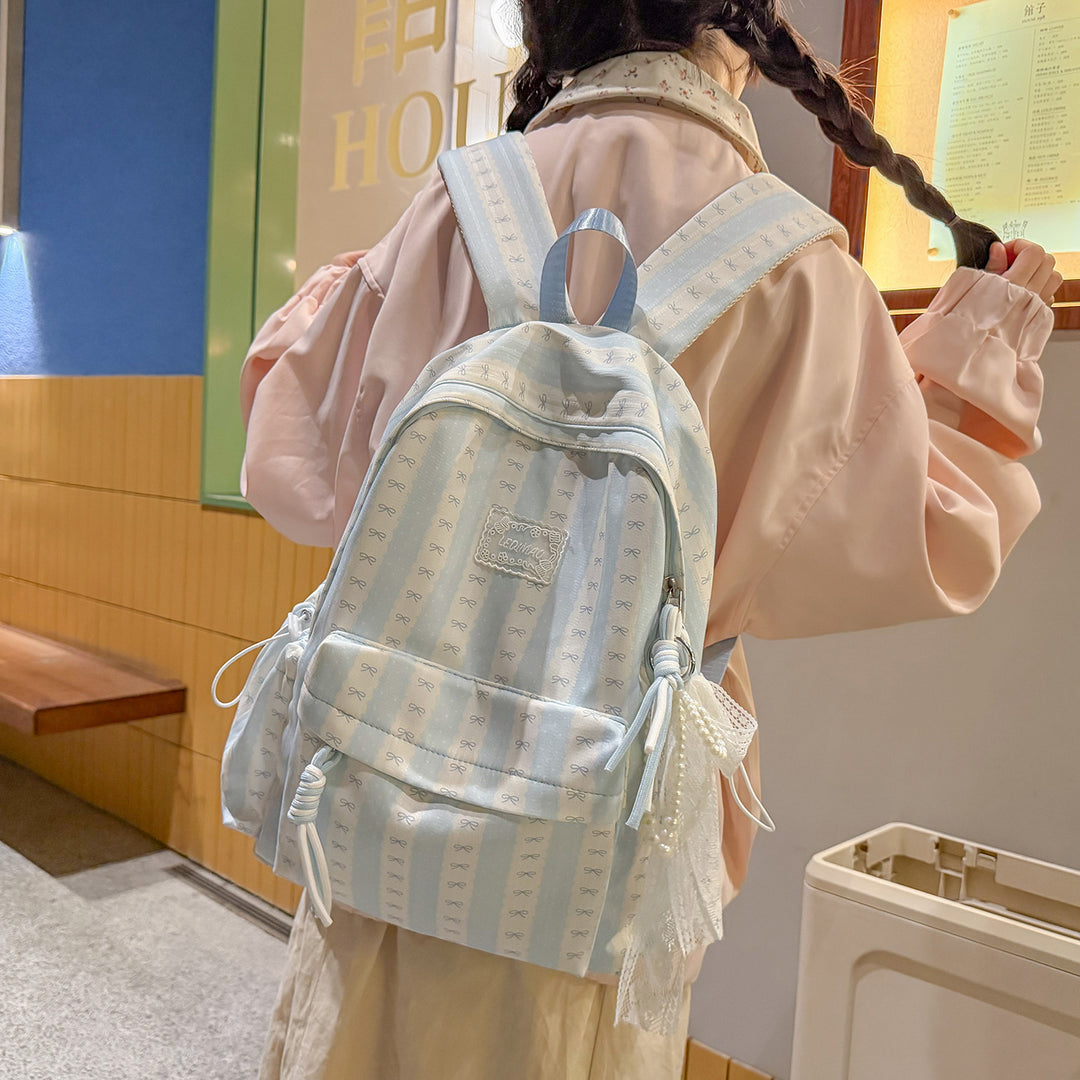 Stylish Decorative Bow-Embellished Backpack Kalsten