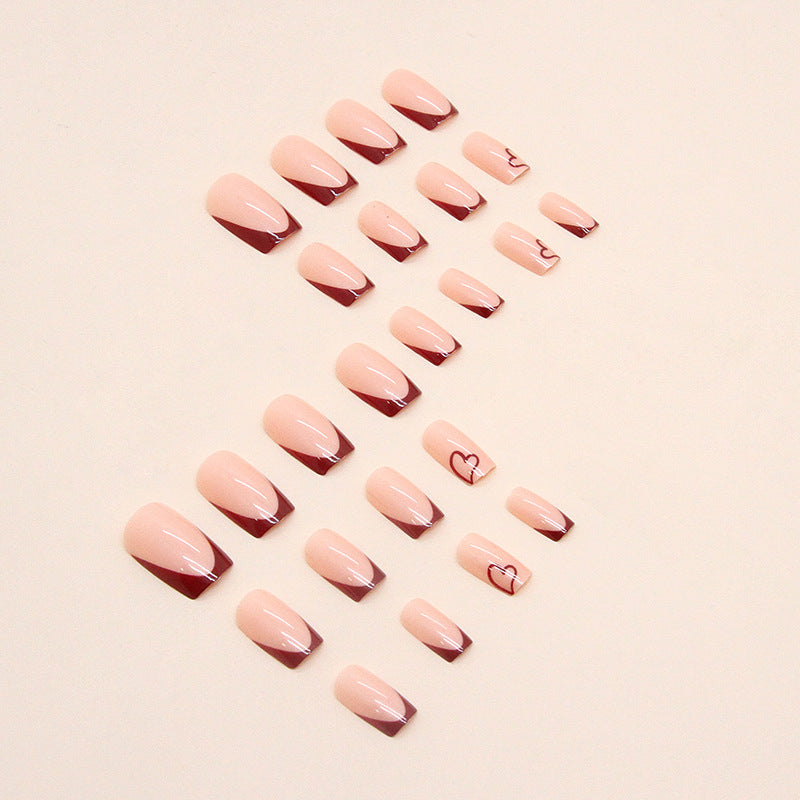 Heart-Shaped Border Nail Art Kalsten