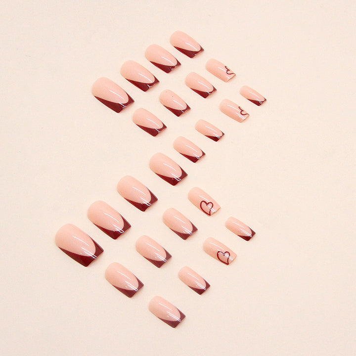Heart-Shaped Border Nail Art Kalsten