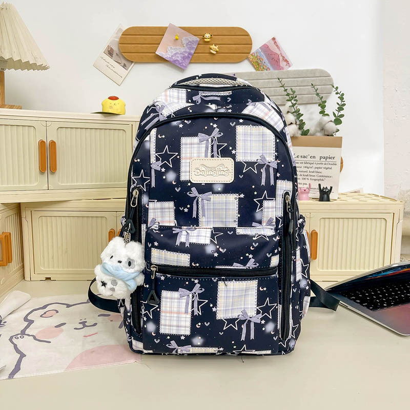 Cute Graphic Print School Backpack Kalsten