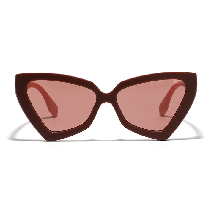 Women's Cat-Eye Sunglasses with Mirrored Lenses and Sturdy Frame Kalsten