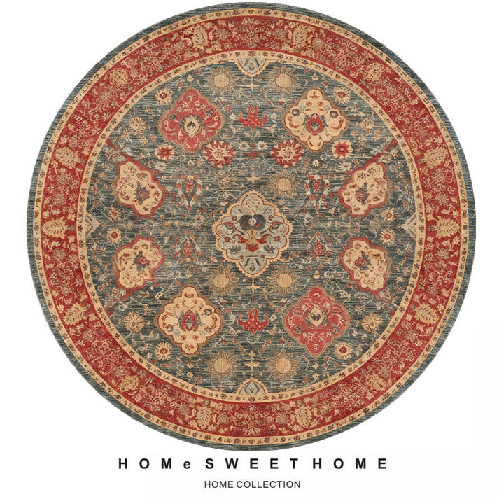 Vintage-Inspired Round Area Rug
