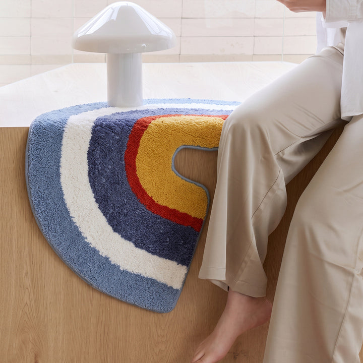 Decorative Crescent-Shaped Bath Mat