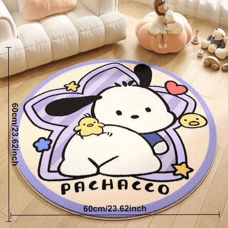 Cartoon-Themed Plush Area Rug