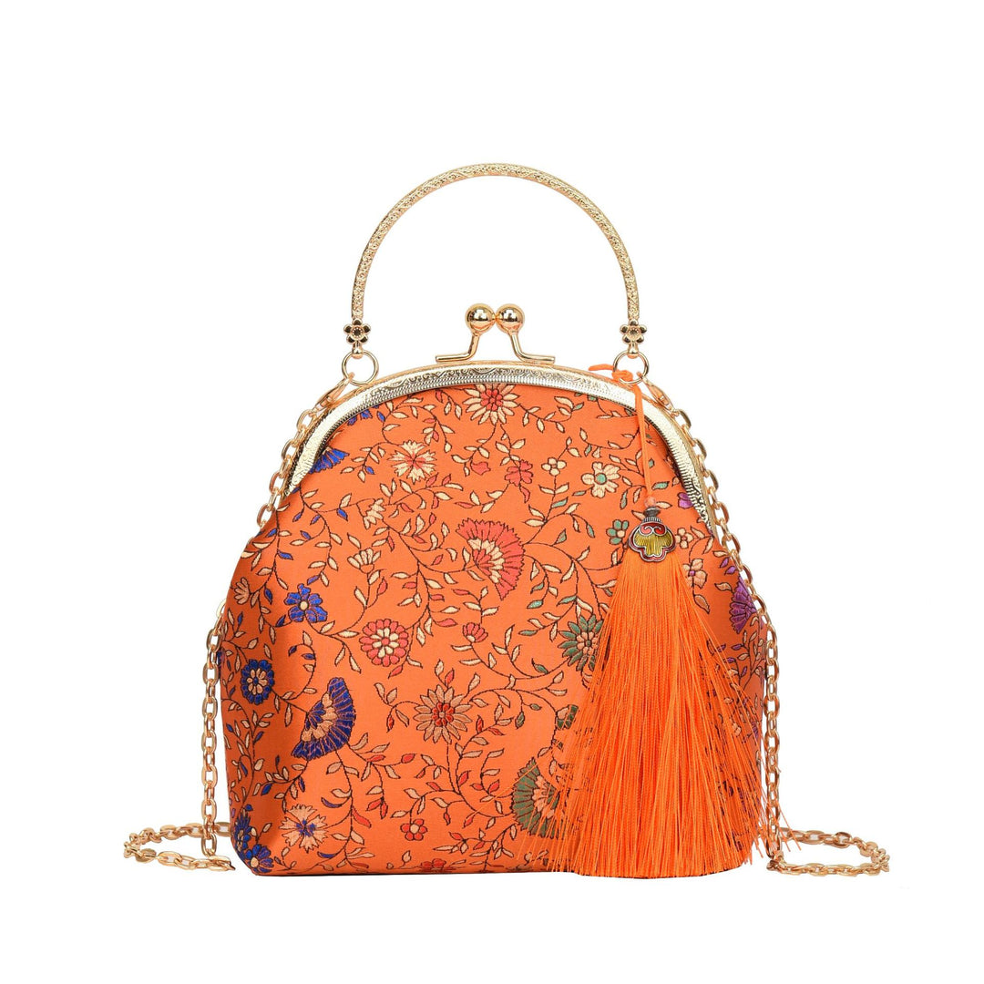 Floral Embroidered Clutch
