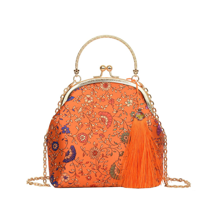 Floral Embroidered Clutch
