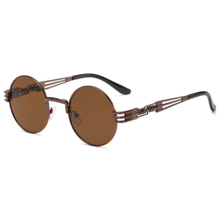 Women's Retro-Inspired Round Sunglasses with Unique Metal Frame Kalsten