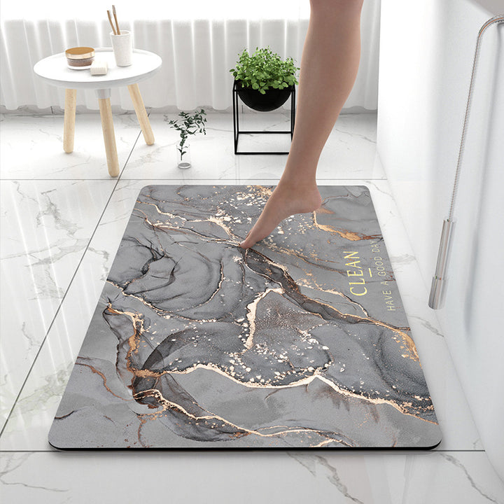 Soft Touch Marble Bath Mat Kalsten