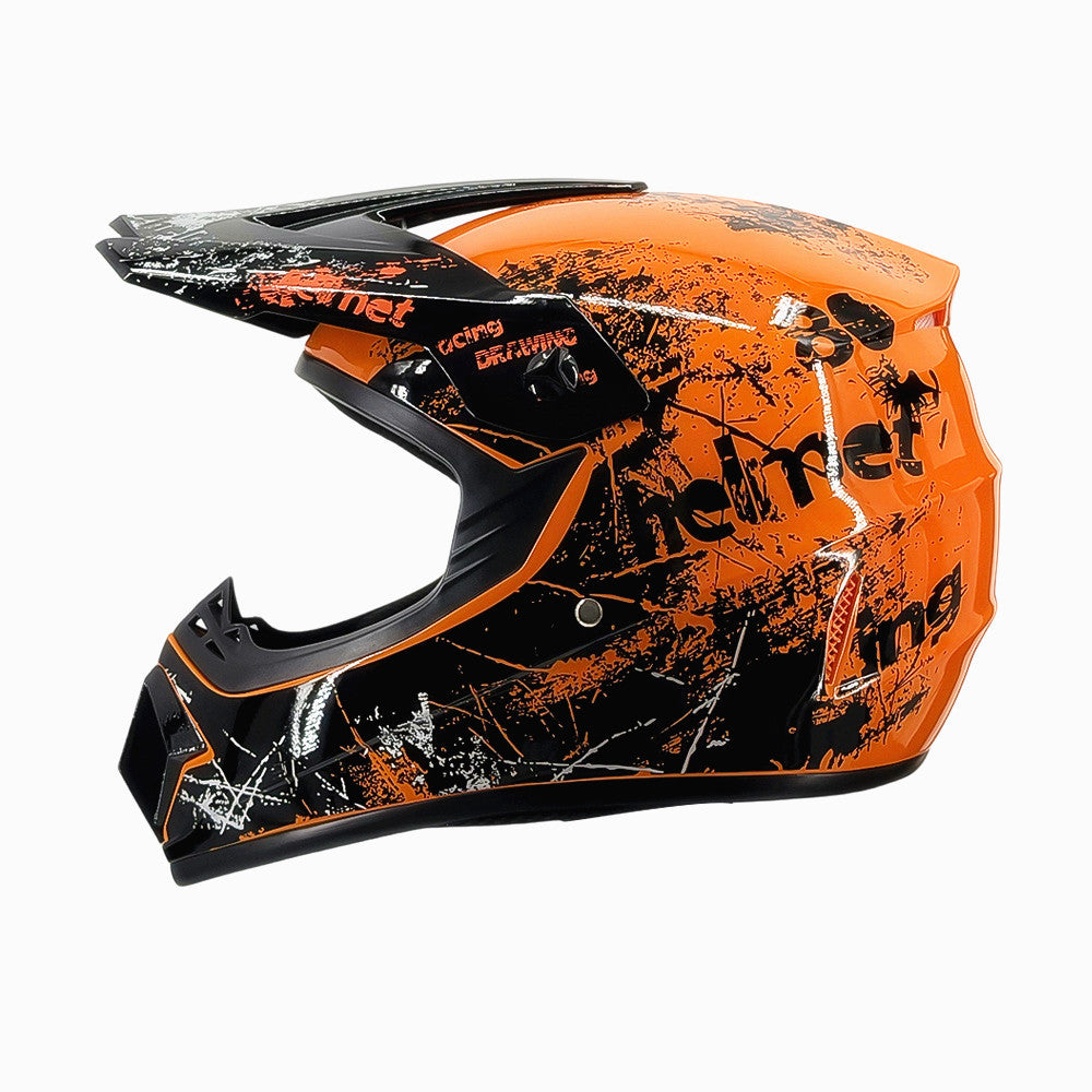 full-face motocross helmet with extended visor and reinforced chin guard Kalsten