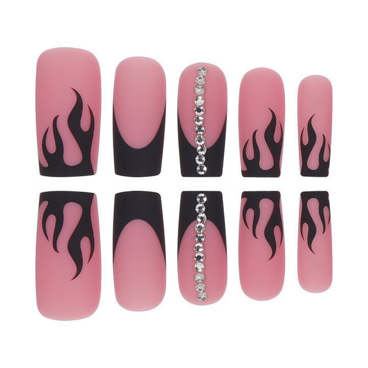 Artistic Flame Design Press-On Nails Kalsten