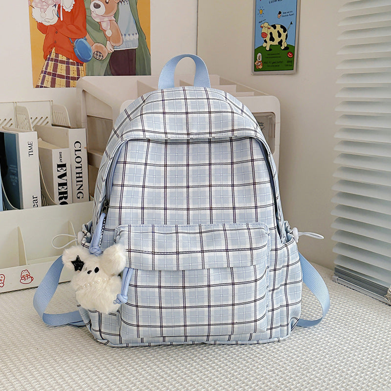 Stylish Checkered Pattern Backpack Kalsten