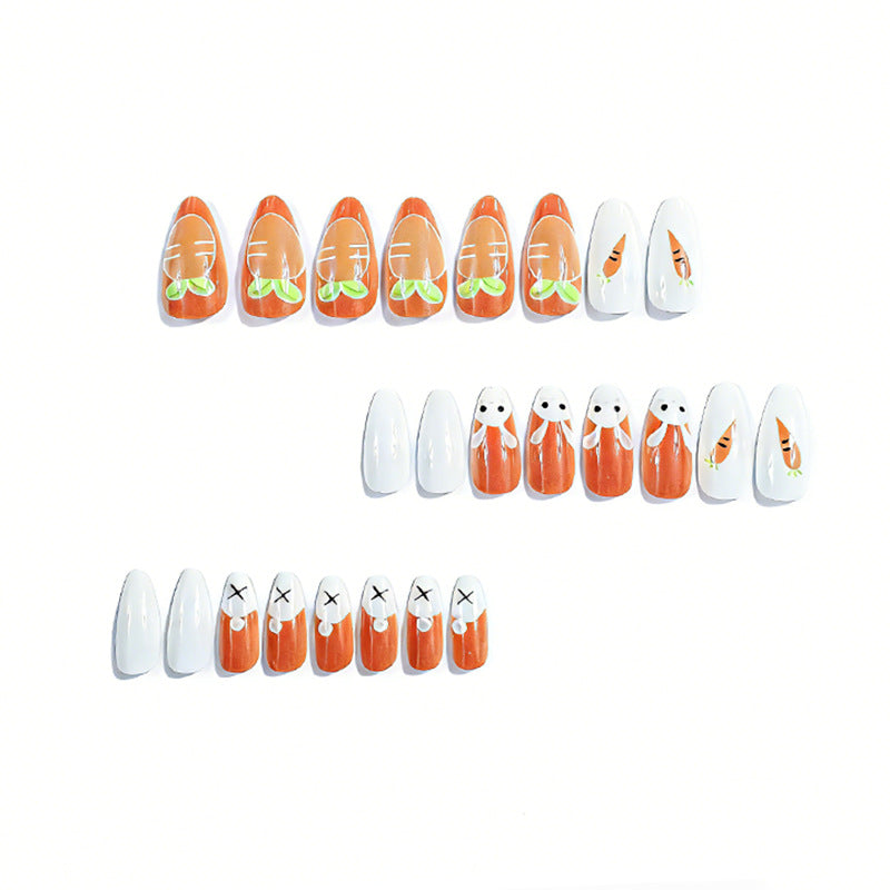 Cute Bunny and Carrot Nail Art Kalsten