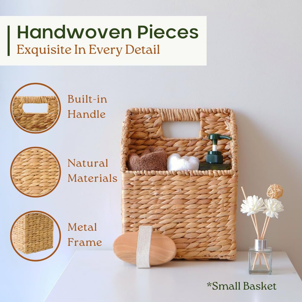 Handwoven Storage Basket with Built-in Handle Kalsten