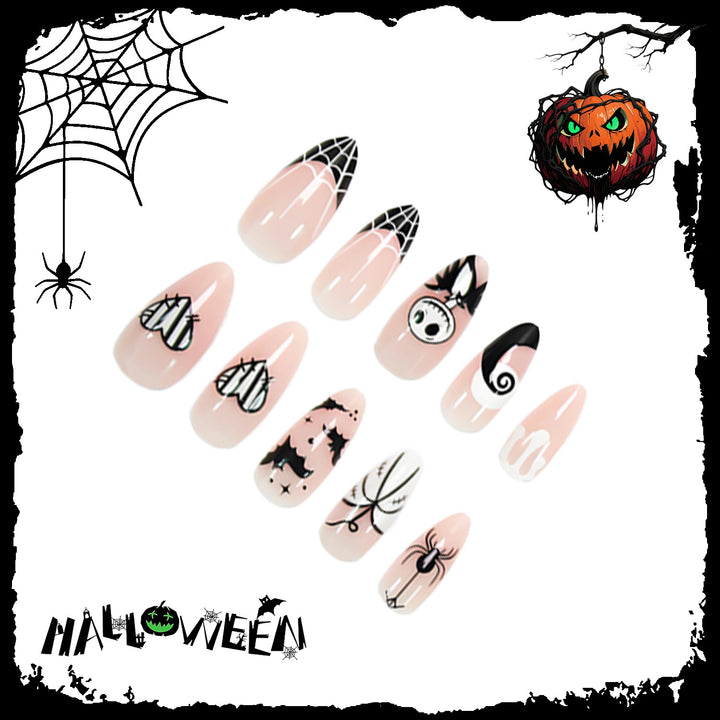 Halloween Artificial Nail Set with Playful-Spooky Designs Kalsten