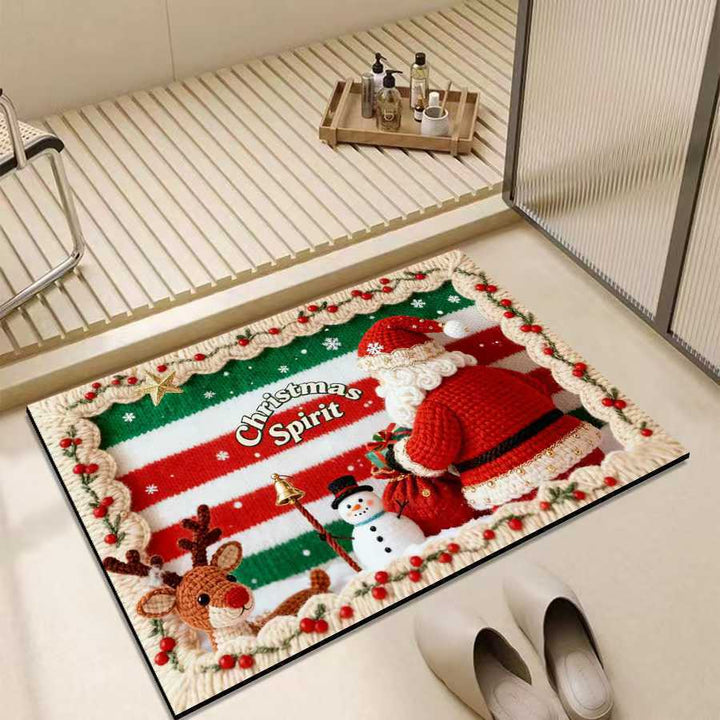 Christmas-Themed Decorative Area Mat