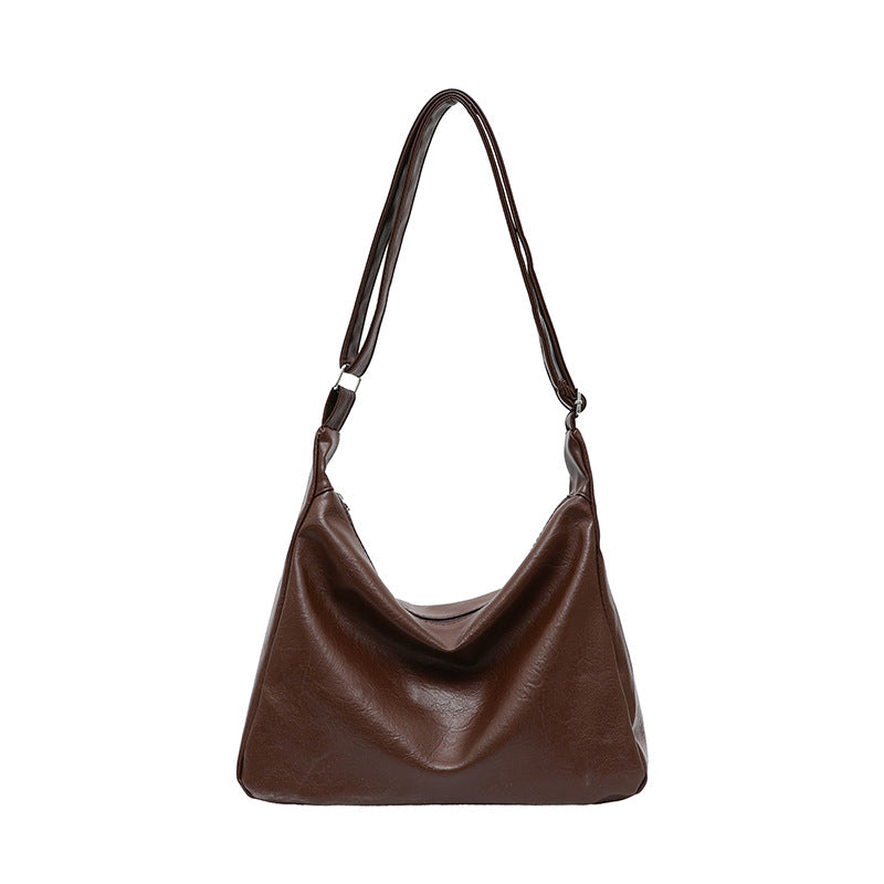 Slouchy Faux Leather Hobo Bag