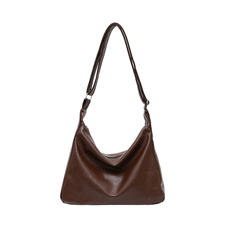 Slouchy Faux Leather Hobo Bag