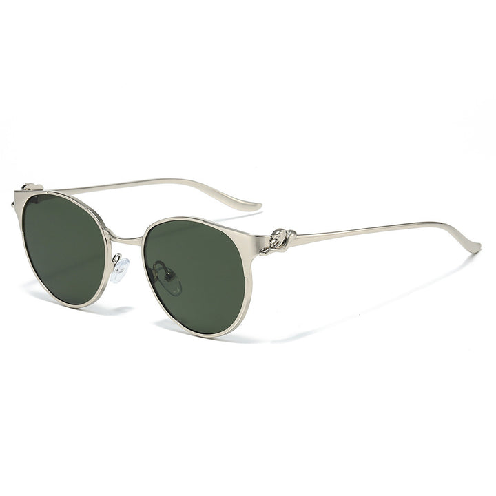 Elegant Cat-Eye Sunglasses with Decorative Gold Accents Kalsten