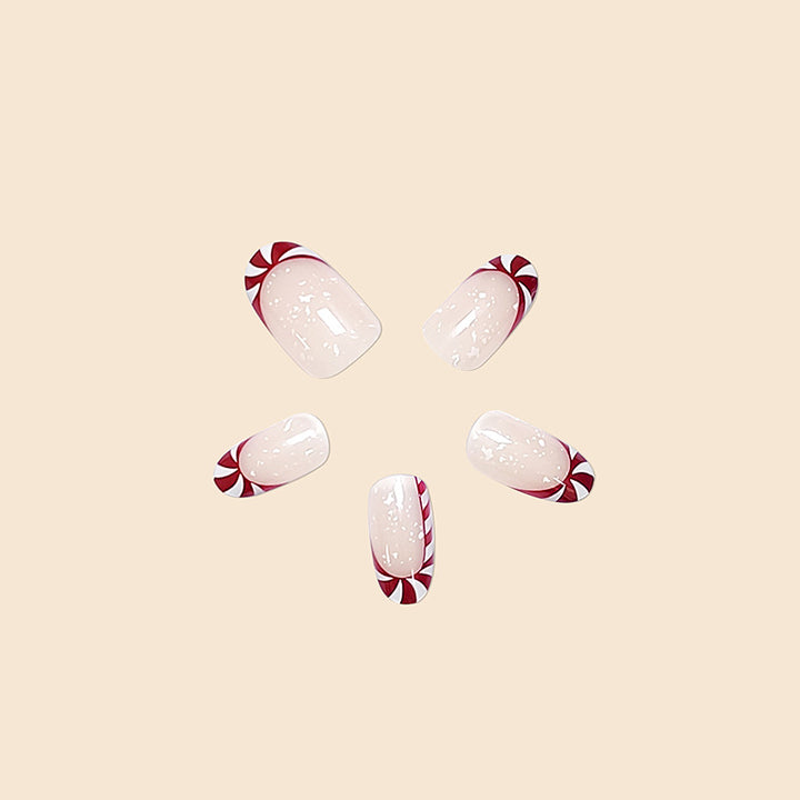 Festive Peppermint Nail Art