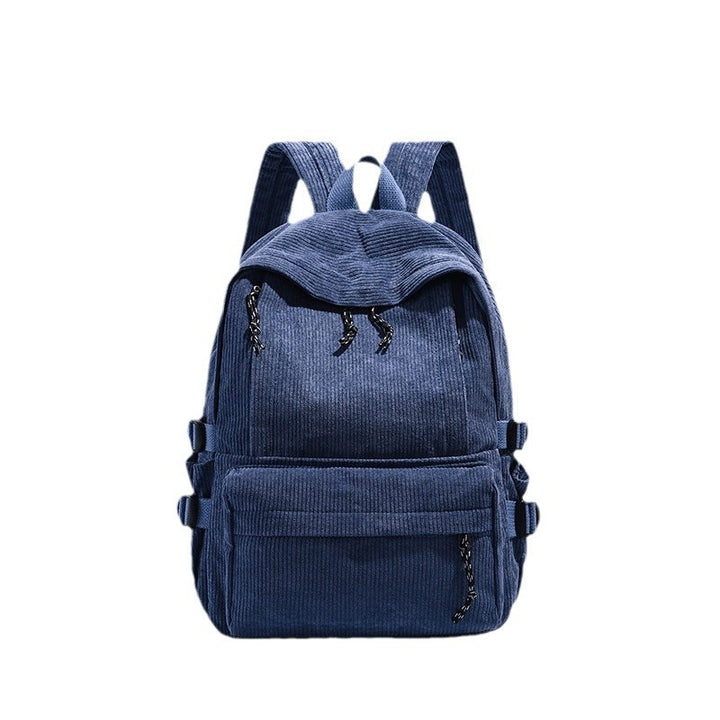 Corduroy Backpack with Cute Character Keychain Kalsten