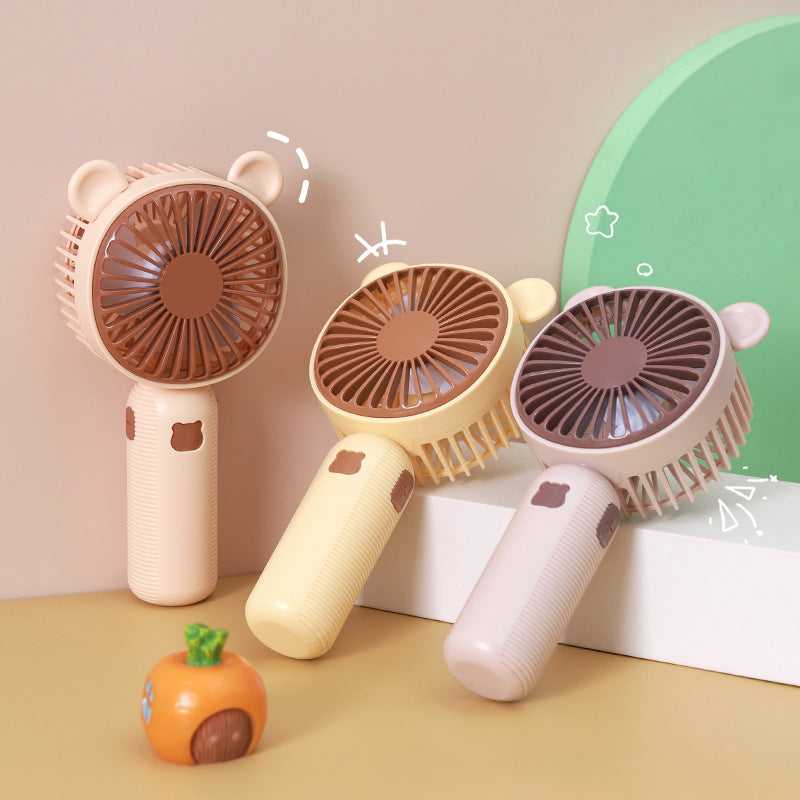 Ladies Portable Handheld Fan in Cute Bear Design Kalsten