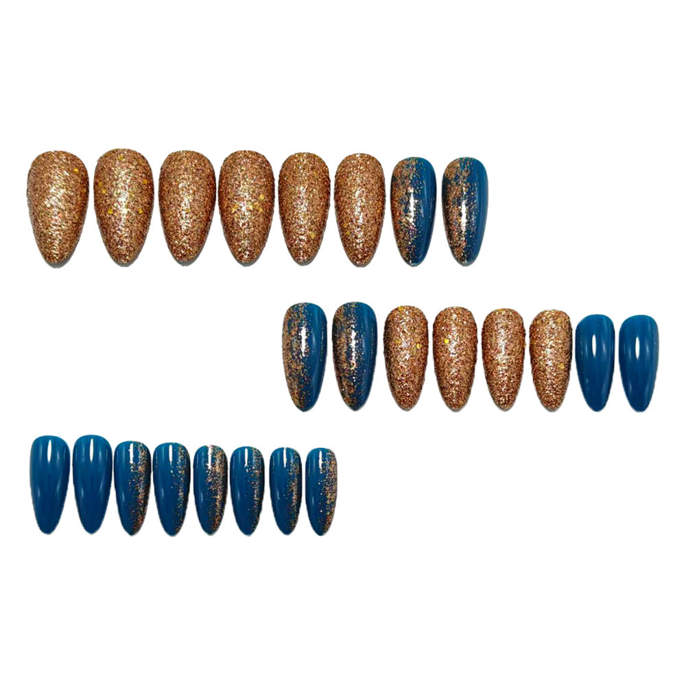 Glamorous artificial nails with sparkling accents Kalsten