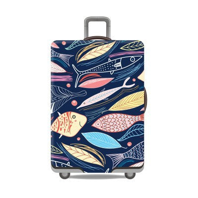 Tropical Leaf Print Hard Shell Luggage Kalsten