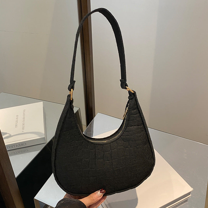 Fashionable Crocodile Embossed Hobo Bag