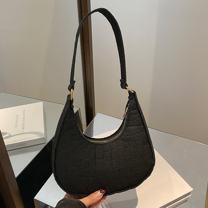 Fashionable Crocodile Embossed Hobo Bag